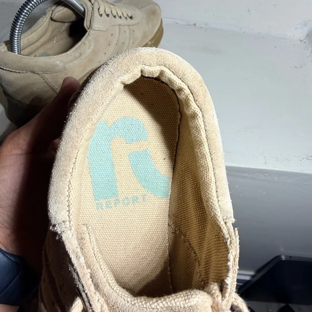 Y2K Report Shoes Sneaker Platform Tan Suede Women Size 7